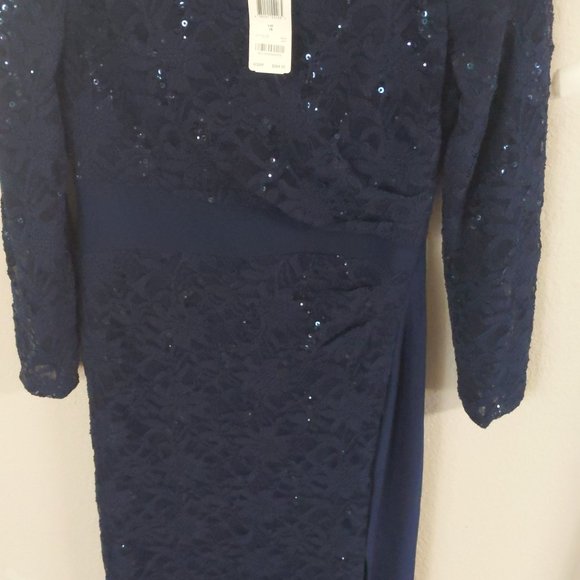 Ralph Lauren Fall Long Sleeve Lace Sequin Gown - Picture 4 of 4